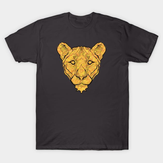 Lioness  Yellow T-Shirt by Mai-Hime 